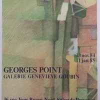 Affiche de l'exposition Georges Point à la Galerie Geneviève Goubin à Salon-de-Provence , (France) , du 23 novembre 1984 au 11 janvier 1985 .